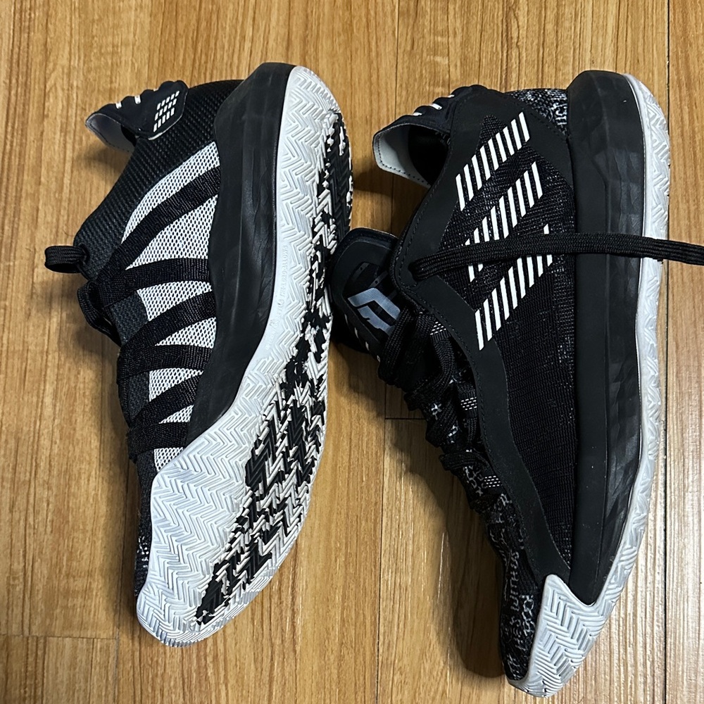 Dame vol 6 adidas Black and White Athletic Shoes